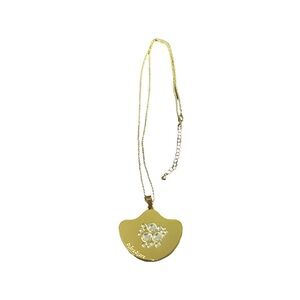 Shara Shara Only You Necklace Gold Tone Rhinestones Gloss Filled Pendant Korean